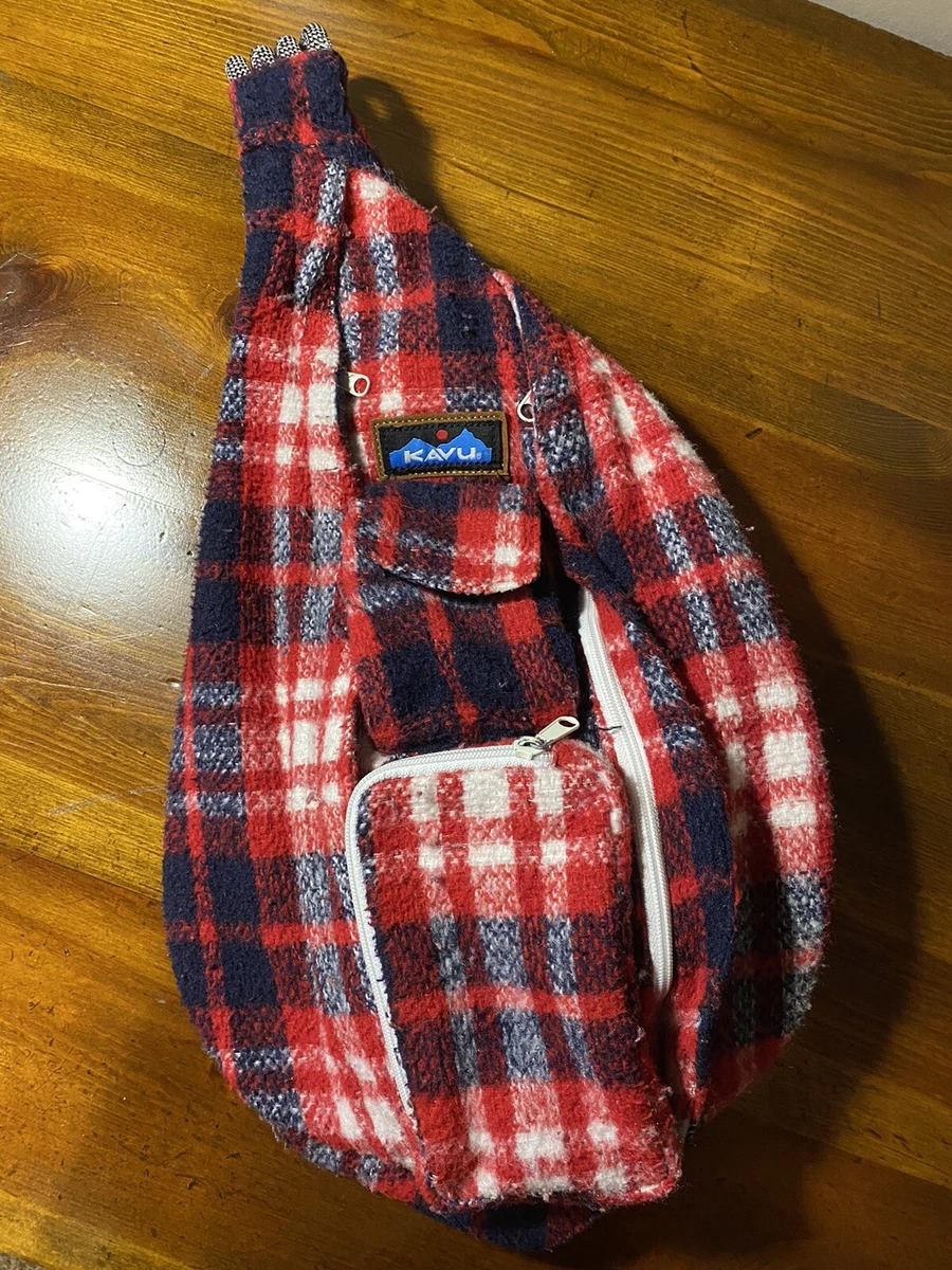 Kavu Rope Fleece Lumberjack Red White Blue Buffalo Plaid Flannel