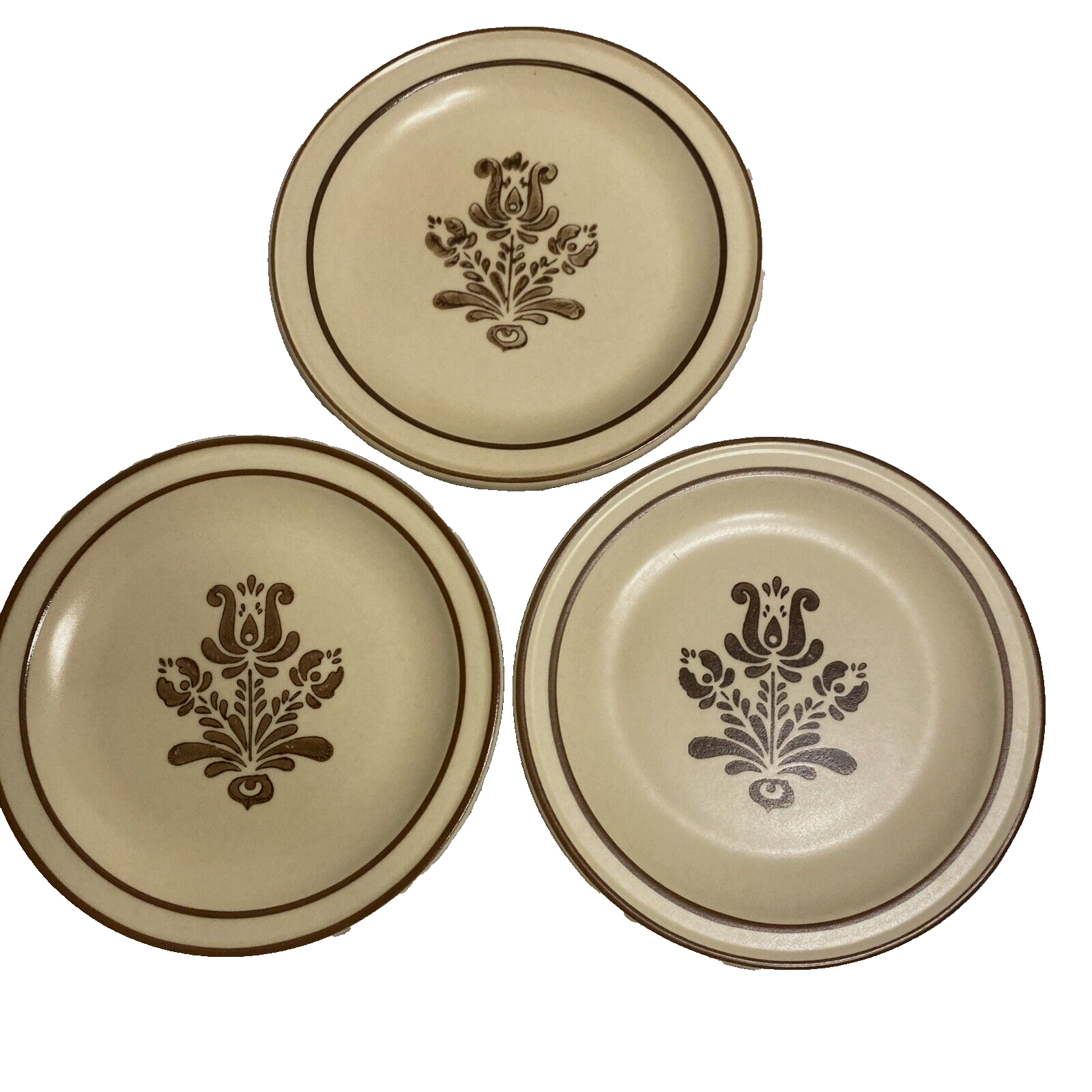 Pfaltzgraff Village 7 Inch Salad Plate Set of 3 Vintage Flawed Luncheon Dishes