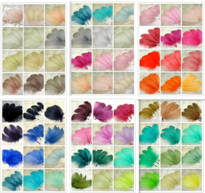 Lose Gänsefedern für Millinery Hüte Borte Fascinators Kleid Handwerk 70 Farben