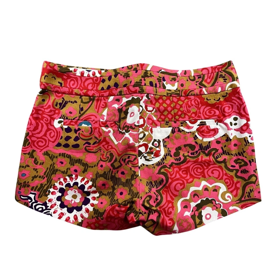 Pantalones Cortos J Crew Mujer Talla 4 Rosa Bermudas Tropicales Florales Piscina Playa Bohemio 12390 Foto 2 de 4