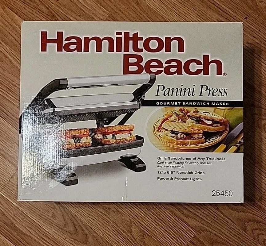 Hamilton Beach Panini Press Gourmet Sandwich Maker New
Opens in a new window or tab