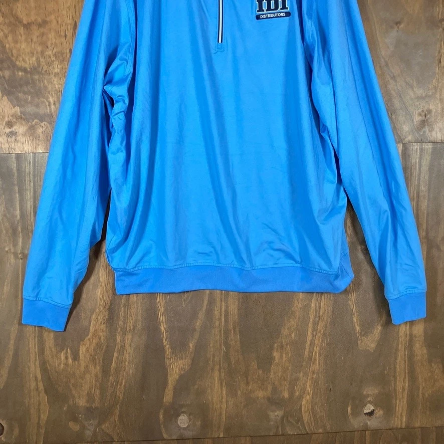 Footjoy Hombres Chaqueta Azul 1/4 Cremallera Rendimiento Atlético Ligero Elastizado 2XL Foto 3 de 4