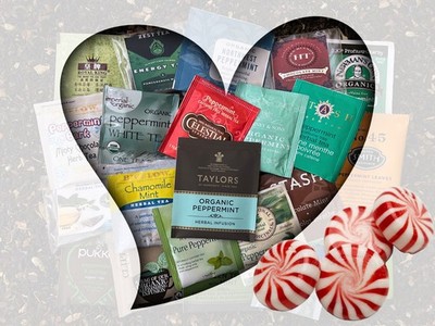 Peppermint Tea Bag Sampler Variety Pack - 24 Single-Serve Varieties - 17 Brands