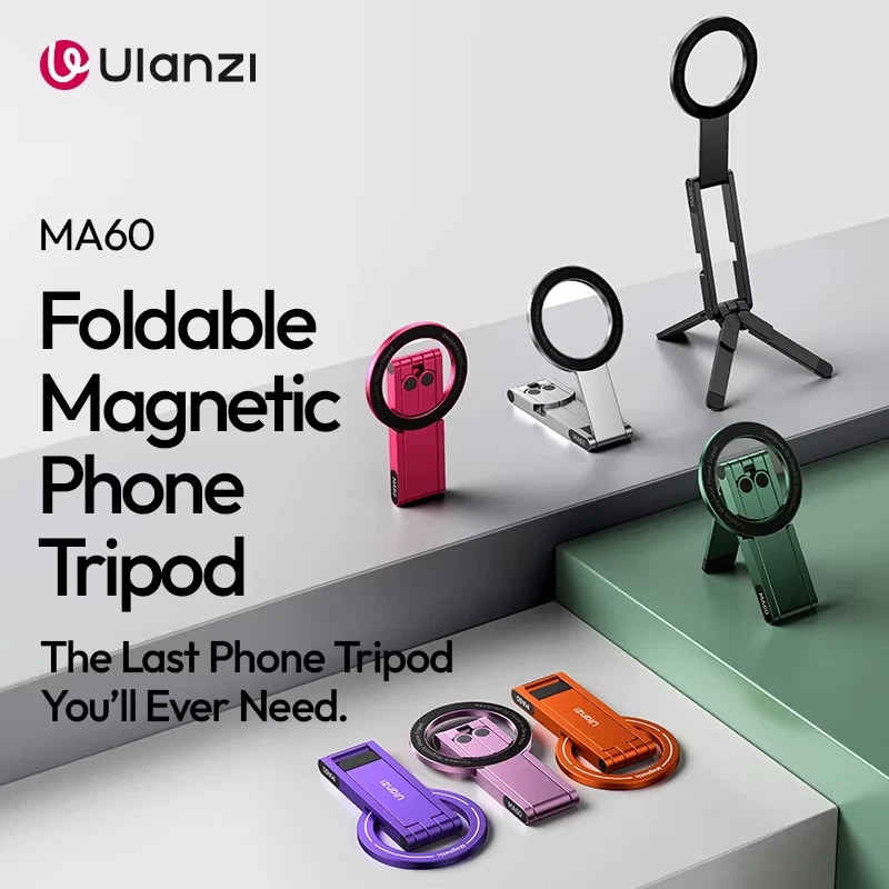 ​ MA60 Foldable Magnetic Phone Tripod Handheld Selfie Phone Mount for iPhone 16  - Image 2 of 4