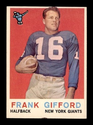 1959 Topps #20 Frank Gifford EX X3710194 | eBay