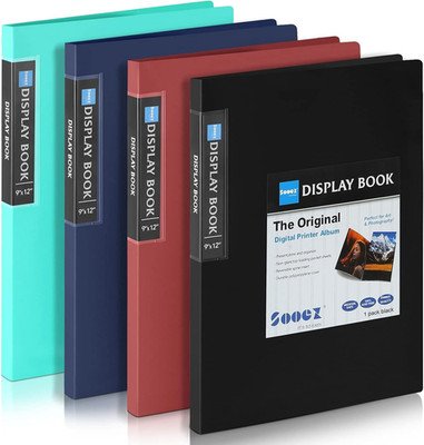 30-Pocket Binder with Plastic Sleeves 9X12, Heavy Duty Art Portfolio |