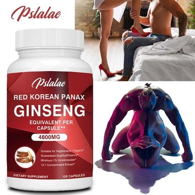 PSLALAE Roter koreanischer Panax Ginseng 4800 mg – Ginsenosid, Energie und Ausdauer