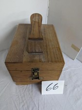 Vintage Wood Shoe Shine Box  Contents