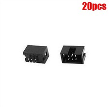 20Pcs Straight Box Header 2.54MM 2X3 Pin 6Pin Shrouded Header Idc Male Socket iz