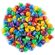 Fun Pack Acrylic Heart Beads 210/Pkg Assorted Colors