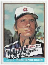 KEN HENDERSON Autographed Signed 1976 Topps Traded card Atlanta Braves COA 