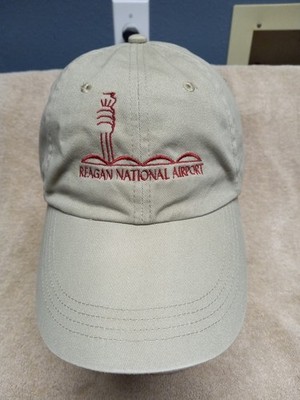 Tan - Reagan National Airport  - Adjustable Baseball Hat   By Anvil