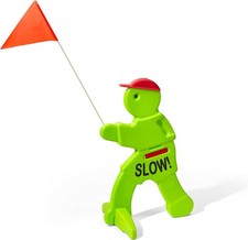 Kid Alert SLOW Children At Play Visual Warning Signal Sign with Warning Flag