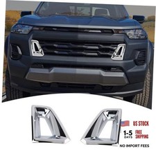 for Colorado Front Grill Vent Insert Cover Trim for Chevy Colorado 2024 Silver