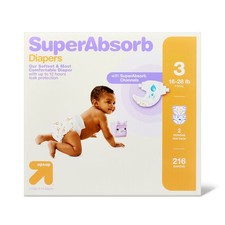 Disposable Diapers Economy Pack - Size 3 - 216ct - up & 0.12 per diaper