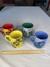 Harry Potter House Crest Ceramic Mug Set 4 , Gryffindor/Slytherin/Hufflepuff...
