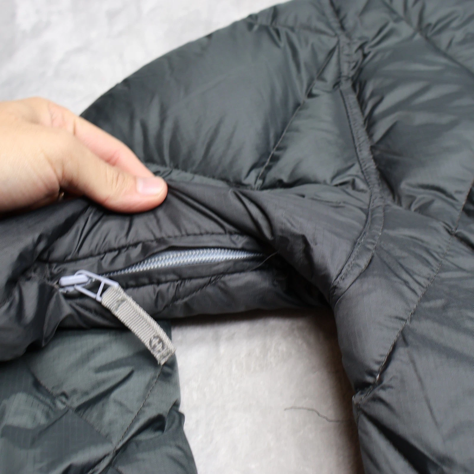 Planet Earth Down Jacket Mens Medium Blue Insulated Quilted Pit Zip Puffer VTG - product detail image 14