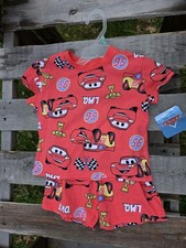 NWT Disney Cars Lightning McQueen 95 Racing 2 Piece Outfit Sz 2T