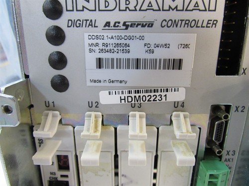 INDRAMAT SERVO CONTROLLER R911265064 DDS02.1-A100-DG01-00 - Picture 5 of 6