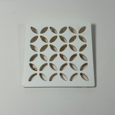 Schluter Systems Kerdi-Drain 4" Square Grate - Floral Design - Matte White