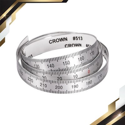 Center Finding Ruler 250mm-0-250mm Table Sticky Adhesive Tape Measure Aluminum
