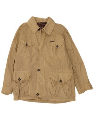 MARLBORO CLASSICS Mens Utility Jacket UK 38 Medium Beige Cotton BN05