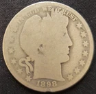 1898 O Barber Half Dollar 90% Silver - TOUGH DATE, LOW MINTAGE OF 874k!