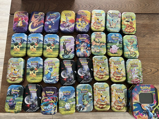 32 Pokemon Mini Tins Prismatische Entwicklungen Erhabene Helden usw. LEER