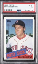 1985 TOPPS #181 ROGER CLEMENS ROOKIE RC PSA 7