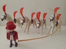 Playmobil Geobra -Zirkus  Pferde Dressur mit Direktor "Dompteur" und Zubeh&ouml;r