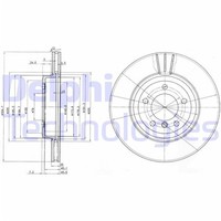 2X Delphi Bremsscheiben Vorne 325Mm BelÜFtet Passend FÜR BMW 3 Z4 | BG3830