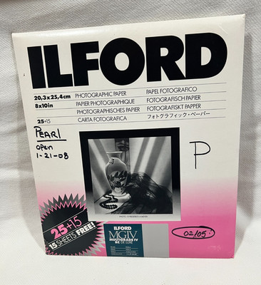 Ilford MGIV Multigrade RC Deluxe Photograph Paper Pearl 8x10 40 sheets