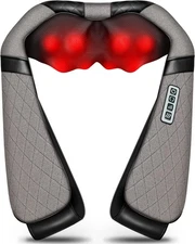 Shiatsu Neck Back Massager with Heat 3D Kneading Shoulder Leg Pain Relief Gift