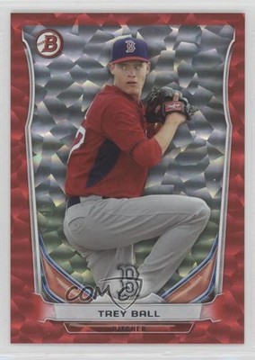 2014 Bowman Draft Top Prospects Red Ice 4/150 Trey Ball #TP-20 4p1