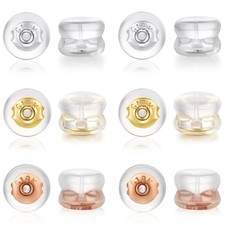 Earring Backs,18K Gold Silicone Earring Backs for Studs/Droopy Ears