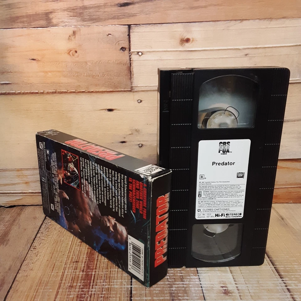 Predator VHS Used Arnold Schwarzenegger Action Sci-Fi CBS Fox Video 1987 - Image 4 of 4