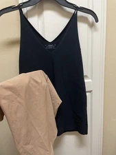 Commando Under Garments, S/M, Nude And Black