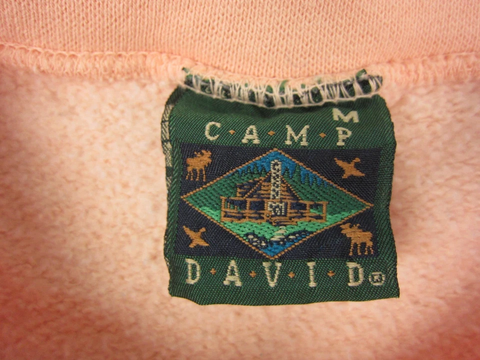 Sudadera Camp David De Colección Para Hombres Mediana Naranja Club de Golf Polar Hecha en EE. UU. Foto 4 de 4