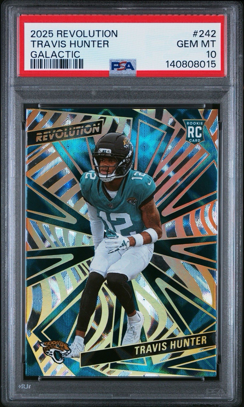 2025 Panini Revolution Travis Hunter #242 Galactic PSA 10 Rookie Case Hit SSP RC