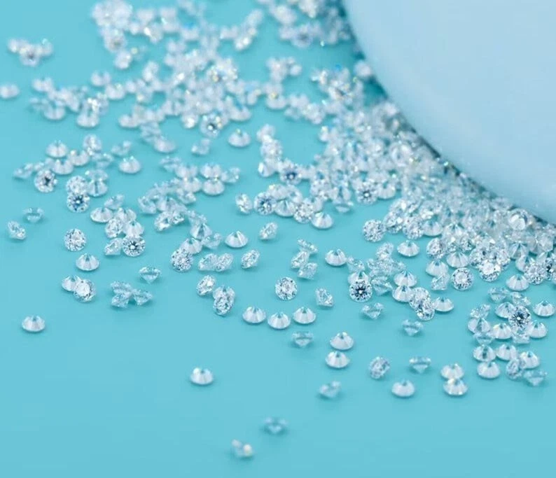 Diamante coltivato in laboratorio taglio rotondo da 2 mm VS + diamante... - Immagine 2 di 3