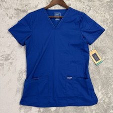 Cherokee Workwear Revolution Galaxy Blue Women s Scrub Top Small NWT