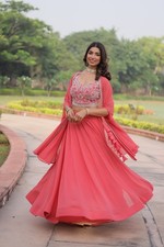 Bollywood Style Lehenga with Koti Faux Georgette Set