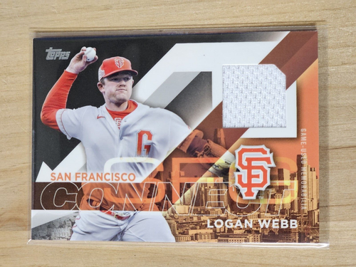 2024 Topps Baseball Serie 1 Logan Webb Giants White Relic Trikot City Connect