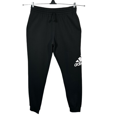 Adidas Men's Fleece Sweat  Pants Size XL Tall2 (35X34'') Black/White Tapered Leg