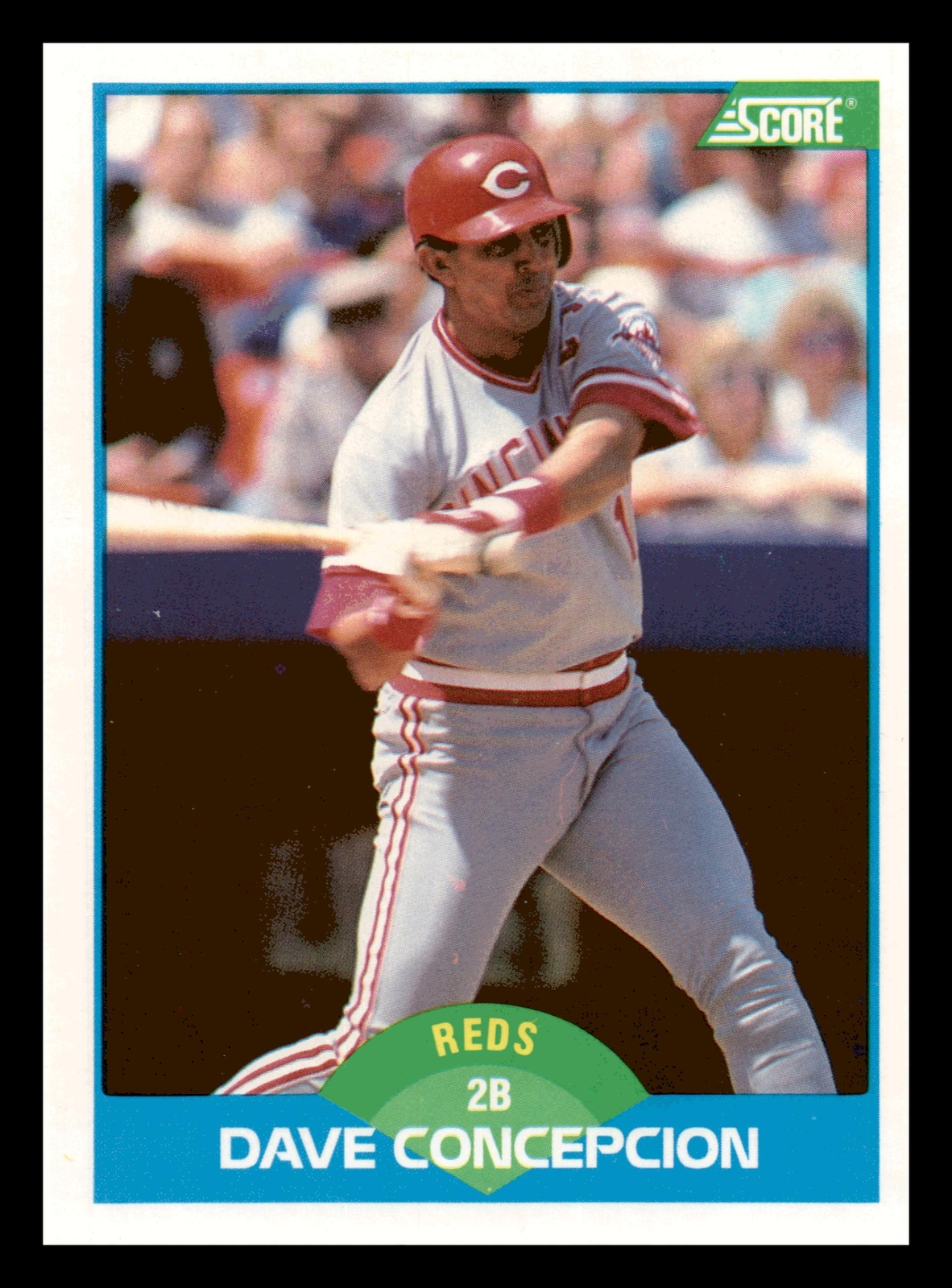 1989 Score Dave Concepcion #166 Cincinnati Reds Centered Near Mint NM