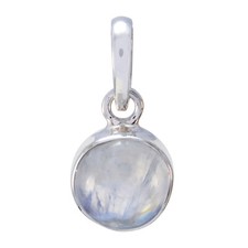 Ciondolo pietra di luna arcobaleno argento sterling fiore aurora boreale argento 925