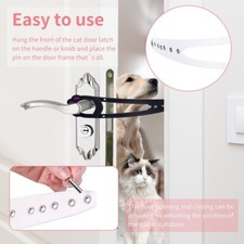 Adjustable Cat Door Latch, Extra Easy Way for Dog Proof Litter Box for Cats USA
