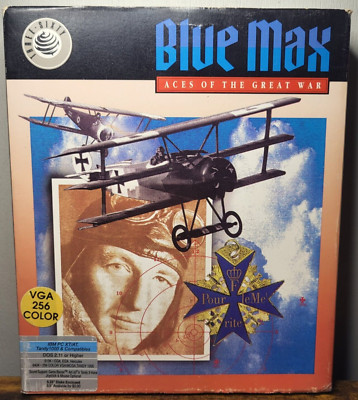 Blue Max: Aces Of The Great War | 1990 | Three Sixty | BIG BOX PC 5.25'' Disks 