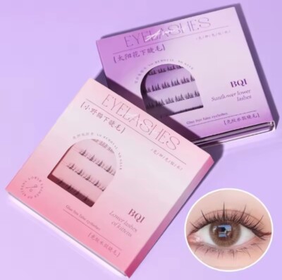 36 selbstklebende Cluster UNTERE Wimpern | Make-up vorgeklebt Press On Lashes UK