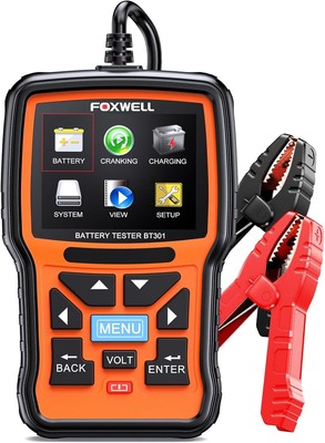 FOXWELL BT301 6V 12V Car Battery Tester, Automotive Load Orange 